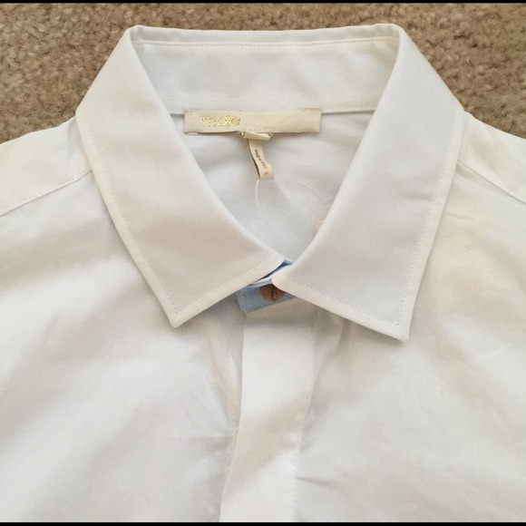 Maje poplin tie-front button up shirt size S - Picture 5 of 6